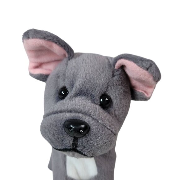 American Girl French Bulldog Pet Plush Gray Posable Magnetic Toy Bone 2017 FDX10 - Picture 4 of 13
